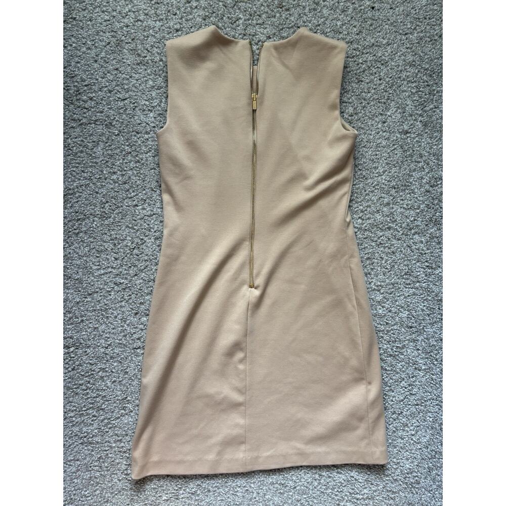 Calvin Klein Tan Sleeveless Sheath Dress Size 8 Career Office Stretch - Picture 6 of 9